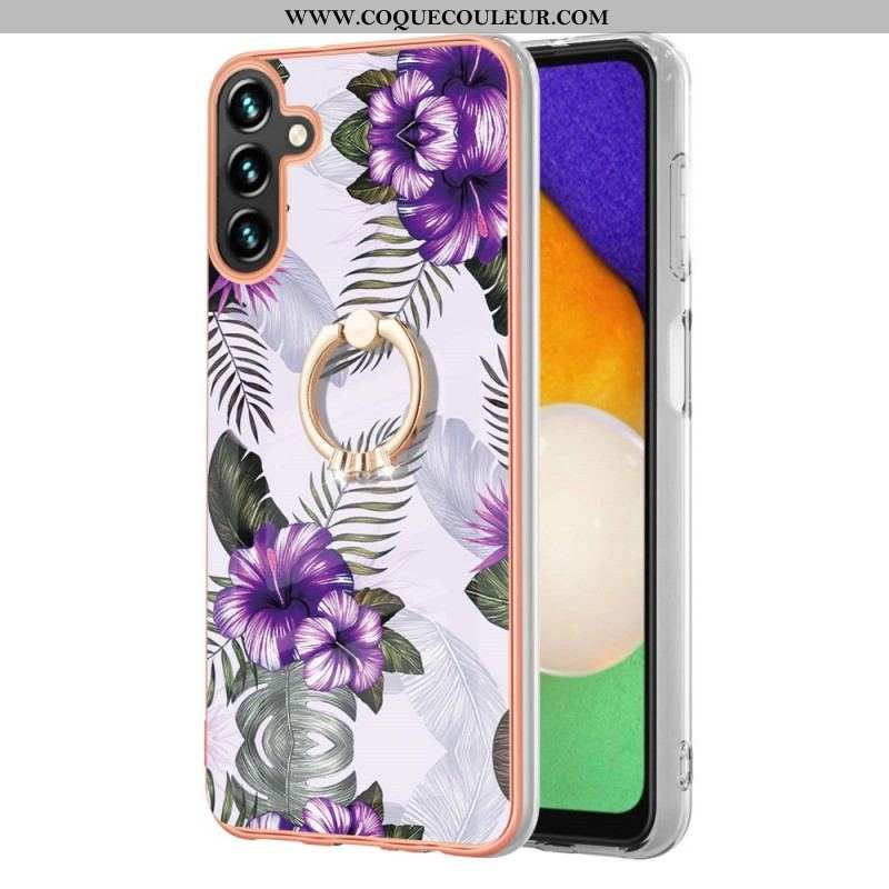 Coque Samsung Galaxy A13 5G / A04s Fleurs Anneau-Support