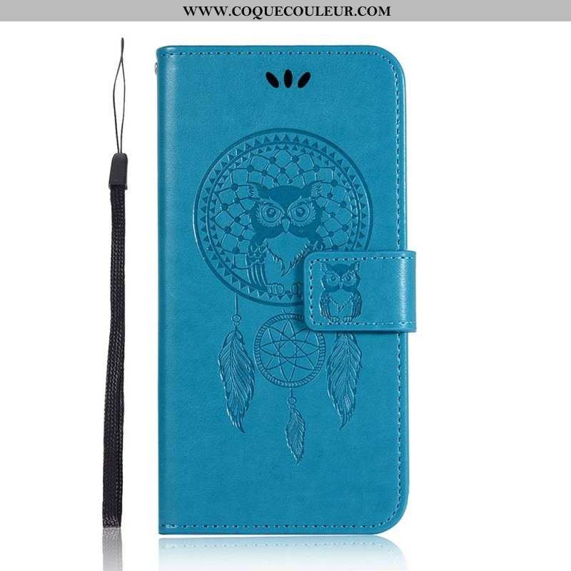 Housse Samsung Galaxy A13 5G / A04s effet cuir Attrape Rêves Hibou