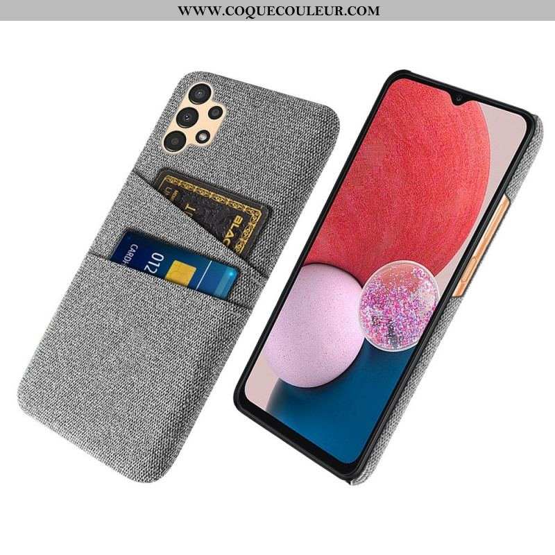 Coque Samsung Galaxy A13 Tissu Porte-Cartes