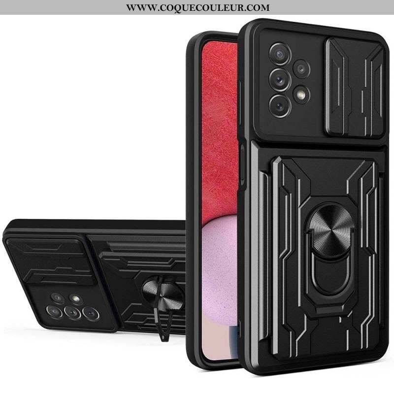 Coque Samsung Galaxy A13 Porte-Carte et Protège-Lentilles