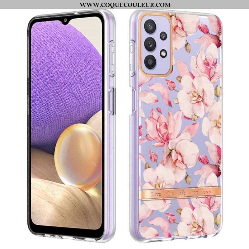 Coque Samsung Galaxy A13 Transparente Florale