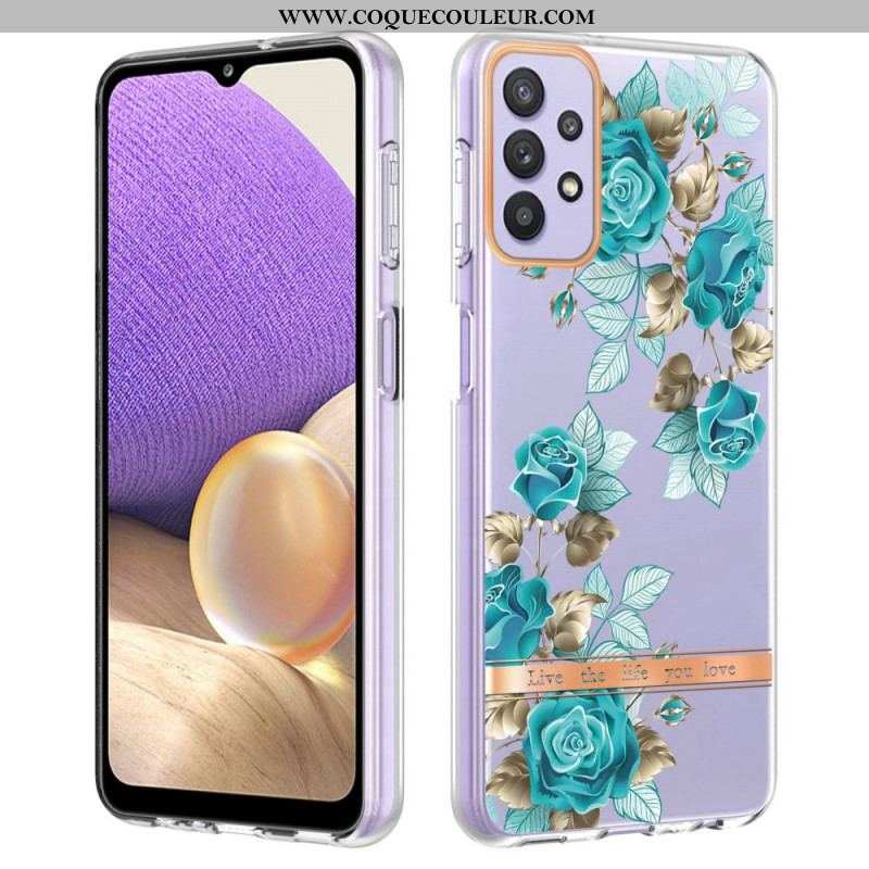 Coque Samsung Galaxy A13 Transparente Florale