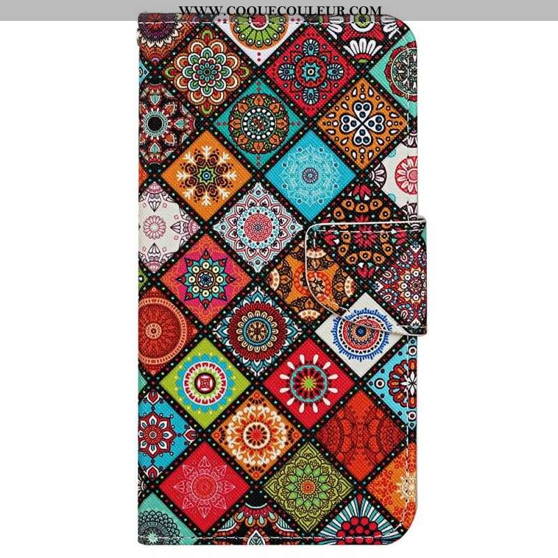 Housse Samsung Galaxy A13 Patchwork avec Lanière