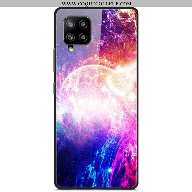 Coque Samsung Galaxy A42 5G Verre et Silicone Planètes en feu