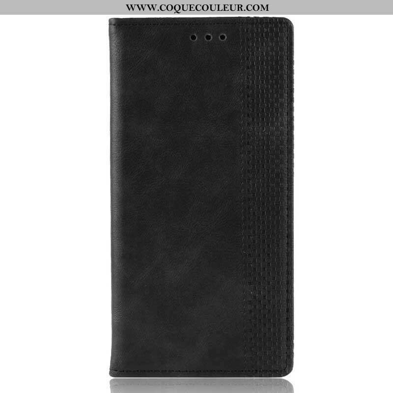 Flip Cover Samsung Galaxy A42 5G Effet Cuir Vintage Stylisé