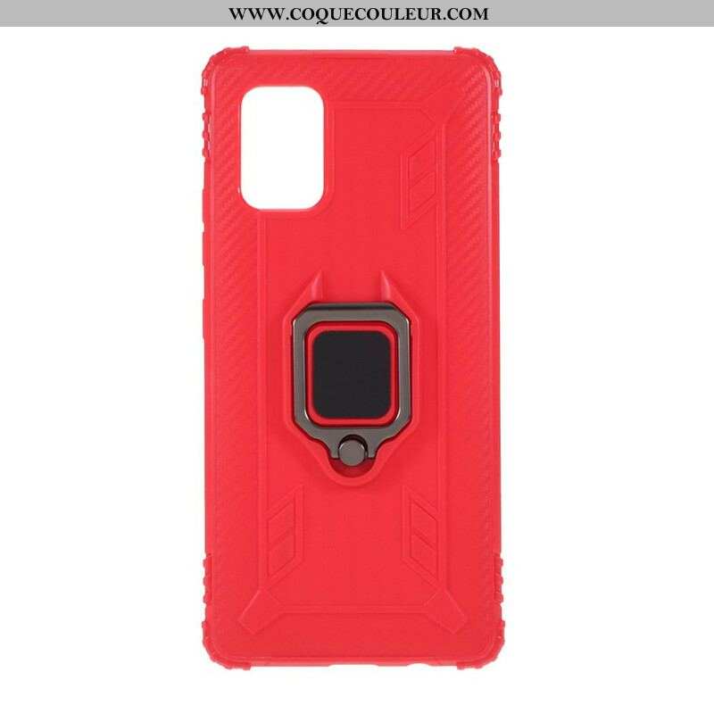 Coque Samsung Galaxy A51 5G Ring et Fibre Carbone