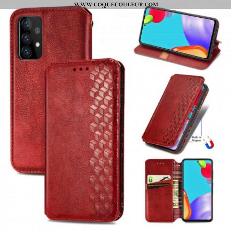 Flip Cover Samsung Galaxy A52 4G / A52 5G / A52s 5G Effet Cuir Texture Diamant