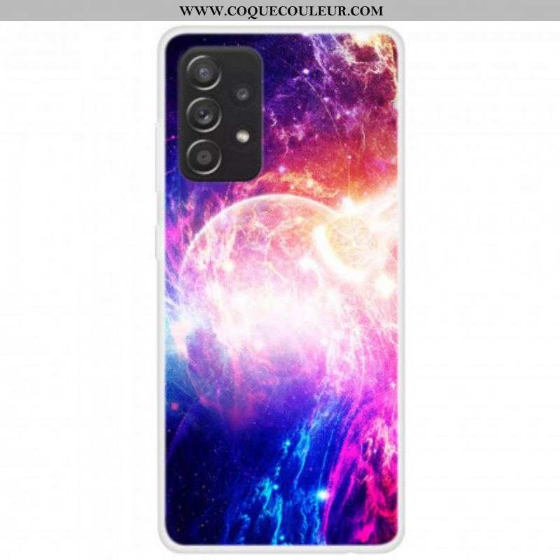 Coque Samsung Galaxy A52 4G / A52 5G / A52s 5G Silicone Planètes en feu