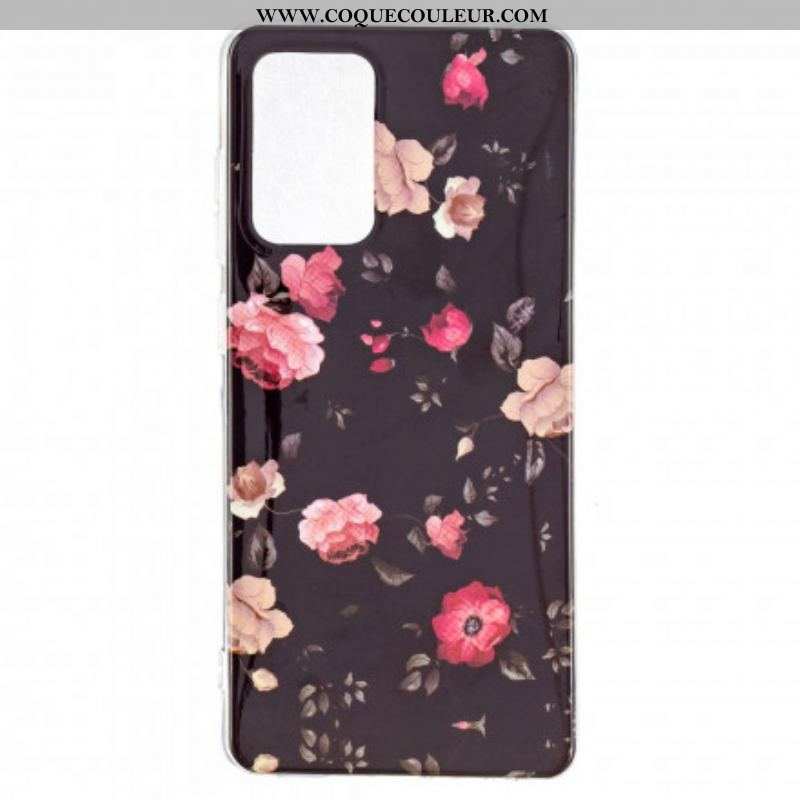 Coque Samsung Galaxy A52 4G / A52 5G / A52s 5G Série Floralies Fluorescente