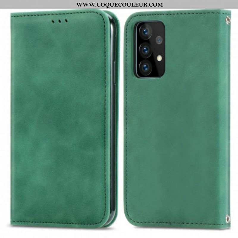 Flip Cover Samsung Galaxy A52 4G / A52 5G / A52s 5G Effet Cuir Chic