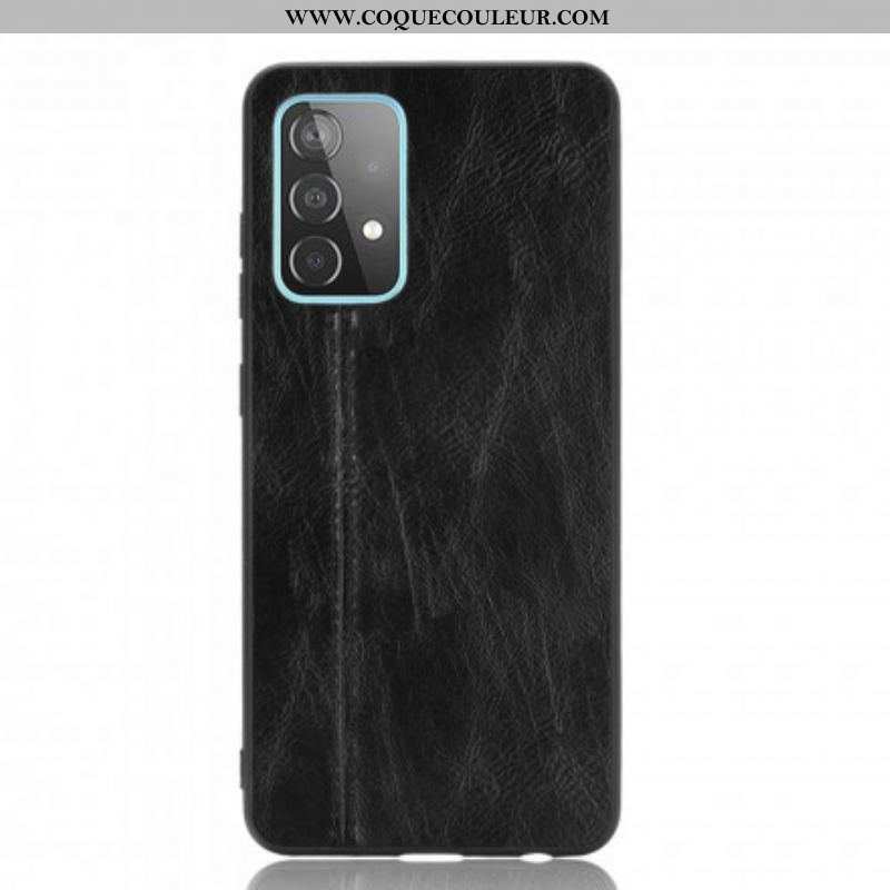 Coque Samsung Galaxy A52 4G / A52 5G / A52s 5G Effet Cuir Couture