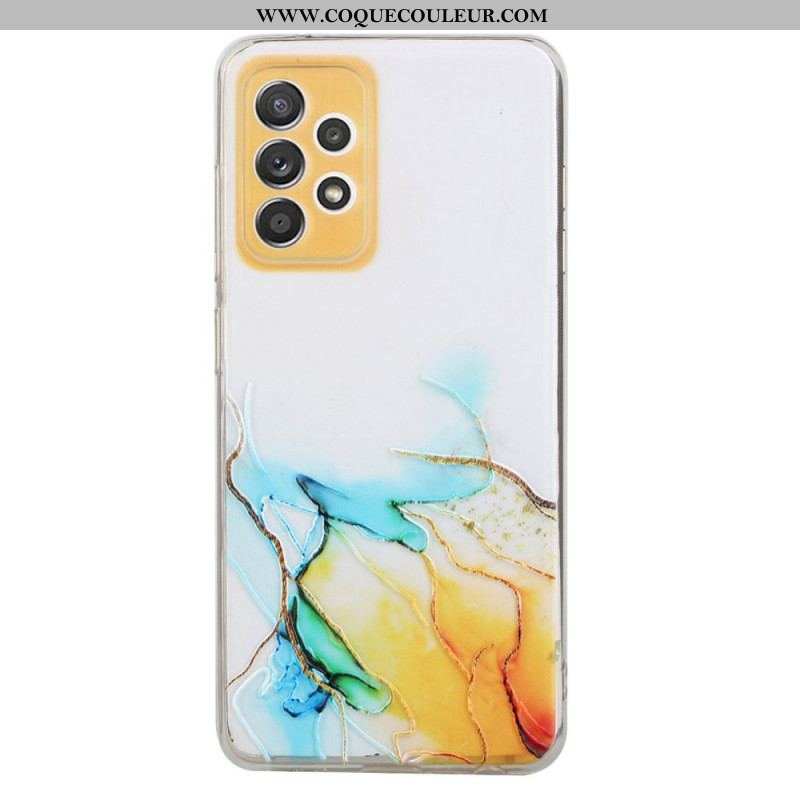 Coque Samsung Galaxy A53 5G Silicone Effet Marbré