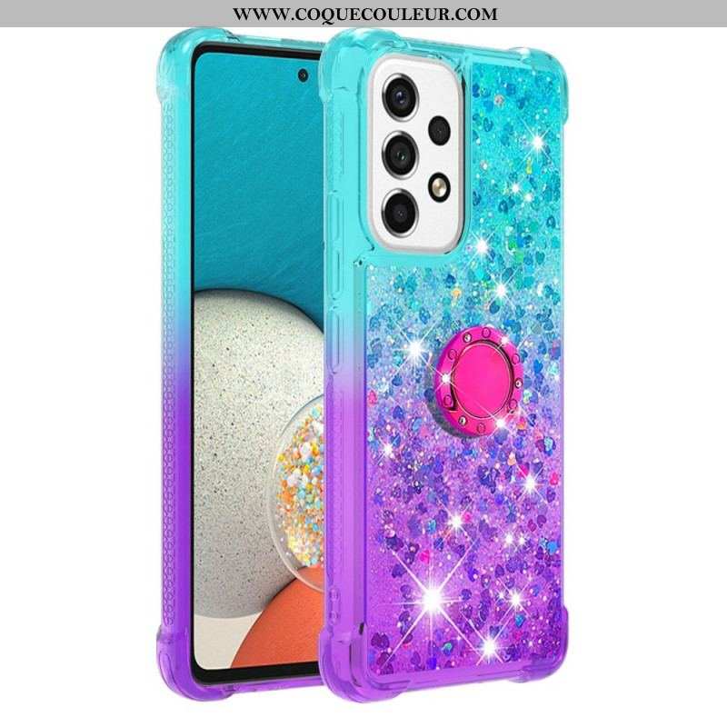 Coque Samsung Galaxy A53 5G Paillettes Anneau-Support