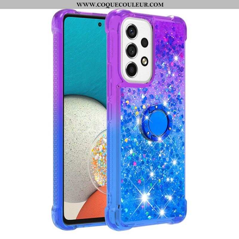 Coque Samsung Galaxy A53 5G Paillettes Anneau-Support