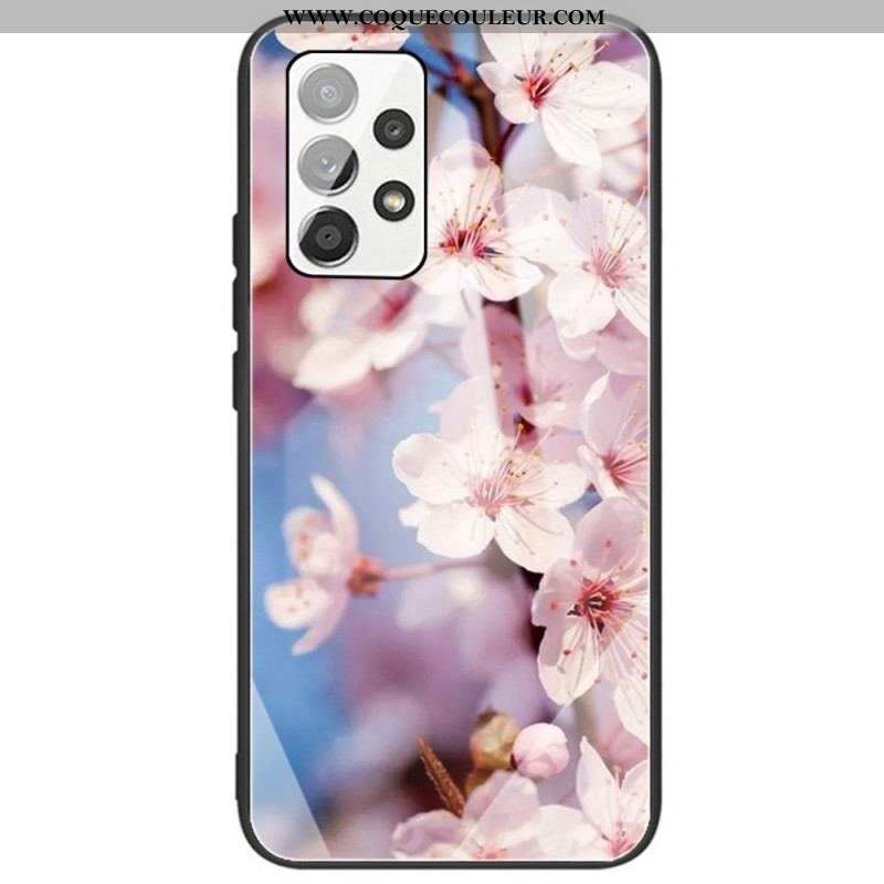 Coque Samsung Galaxy A53 5G Verre Trempé Fleurs