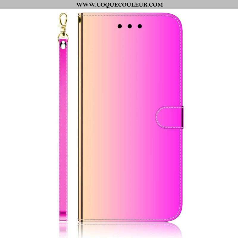 Housse Samsung Galaxy A53 5G Simili Cuir Couverture Miroir