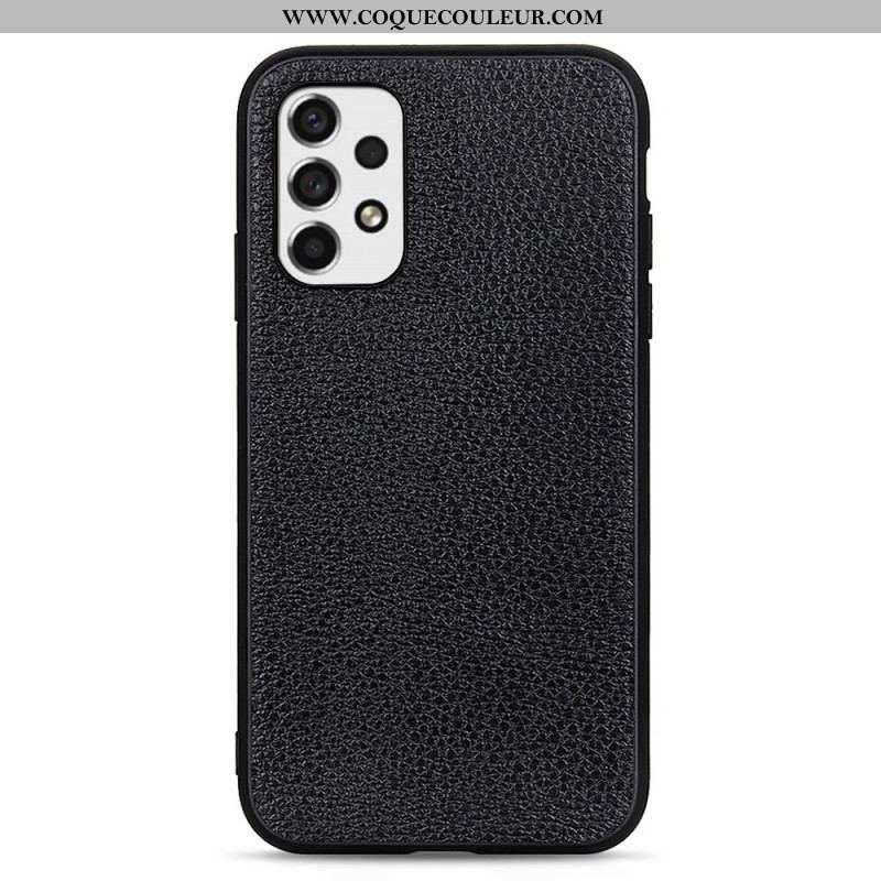 Coque Samsung Galaxy A53 5G Cuir Litchi Véritable