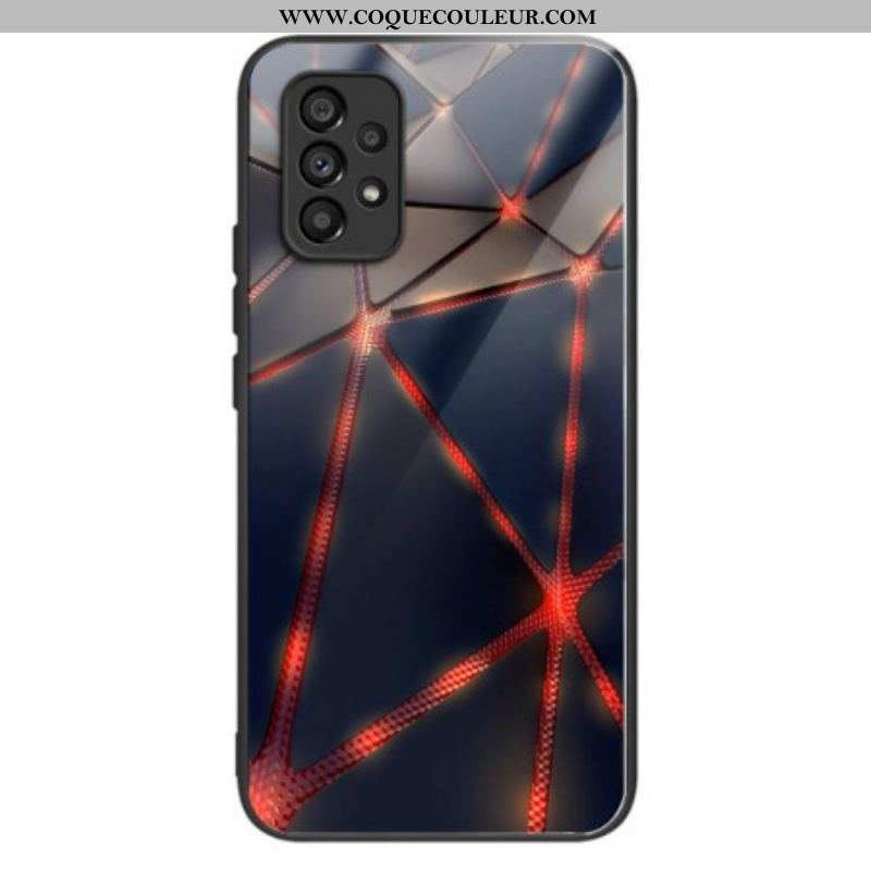 Coque Samsung Galaxy A53 5G Verre Trempé Lignes Rouges