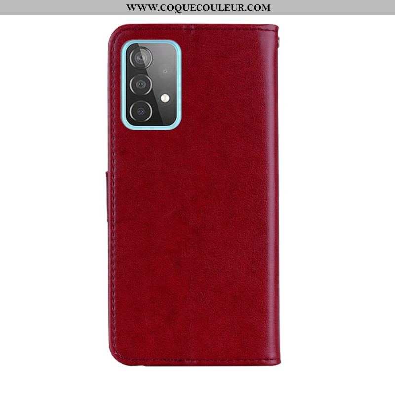 Housse Samsung Galaxy A53 5G Hibou Mandala et Breloque