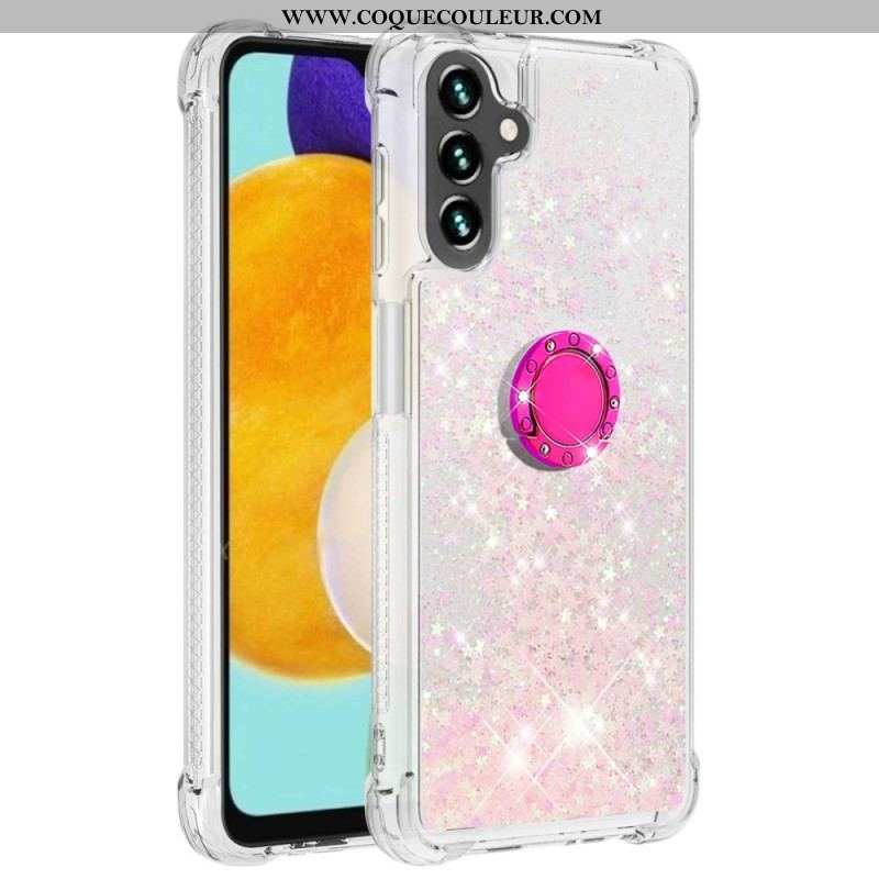 Coque Samsung Galaxy A54 5G Paillettes avec Anneau-Support