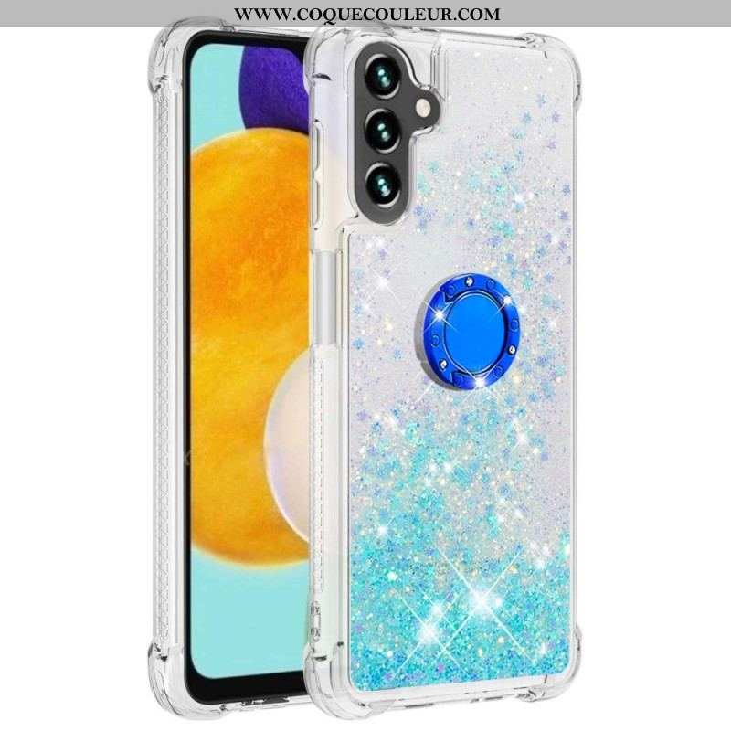 Coque Samsung Galaxy A54 5G Paillettes avec Anneau-Support