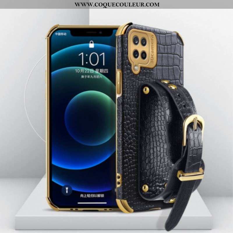 Coque Samsung Galaxy A12 / M12 Croco Bracelet