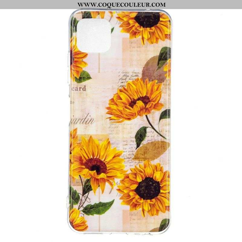 Coque Samsung Galaxy A12 / M12 Fleurs Fluorescentes