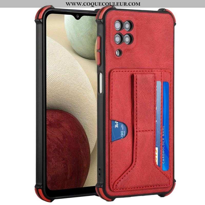 Coque Samsung Galaxy A12 / M12 Cuir Support et Porte-Cartes