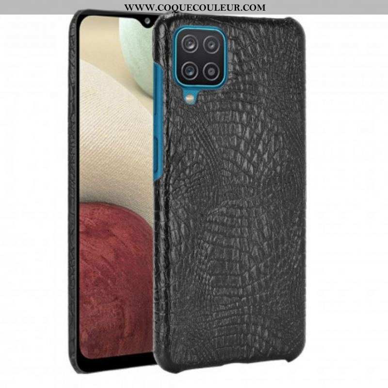 Coque Samsung Galaxy A12 / M12 Effet Peau de Crocodile