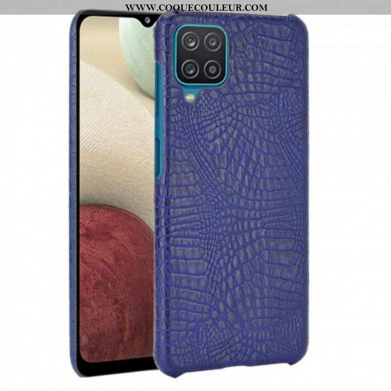 Coque Samsung Galaxy A12 / M12 Effet Peau de Crocodile