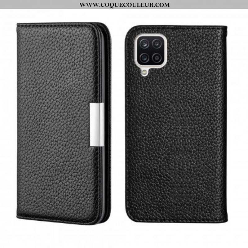 Flip Cover Samsung Galaxy A12 / M12 Simili Cuir Litchi Ultra Chic