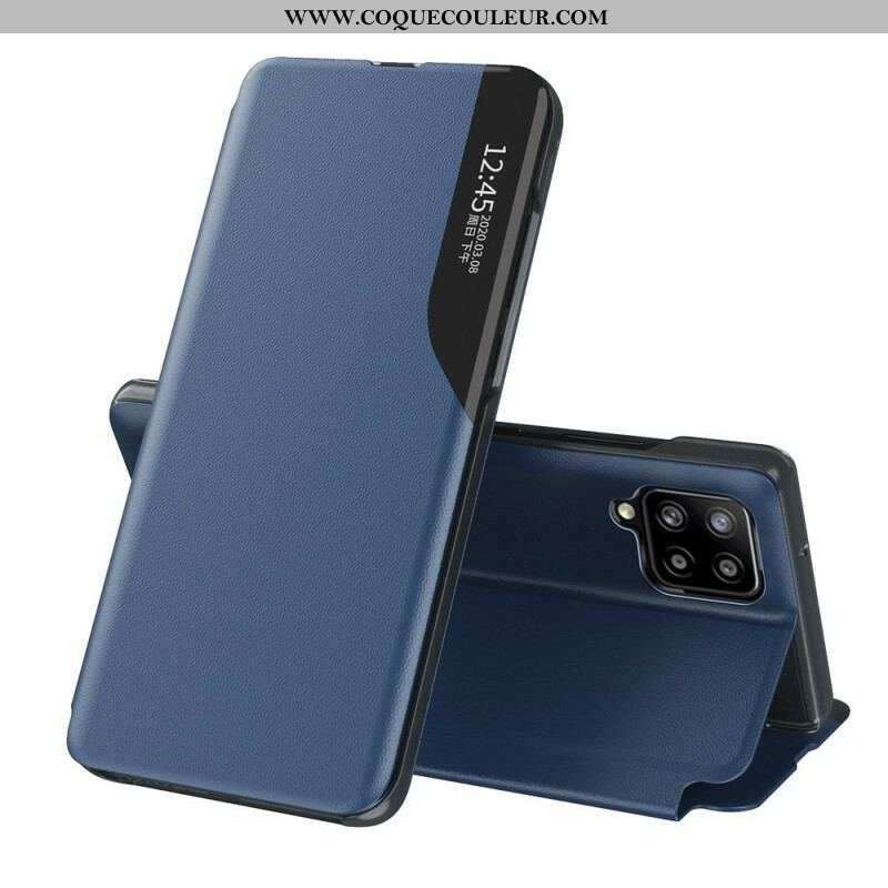 View Cover Samsung Galaxy A12 / M12 Simili Cuir Texturé