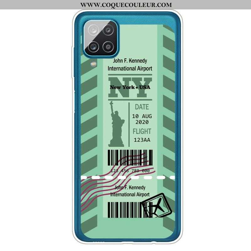 Coque Samsung Galaxy A12 / M12 Boarding Pass to New York