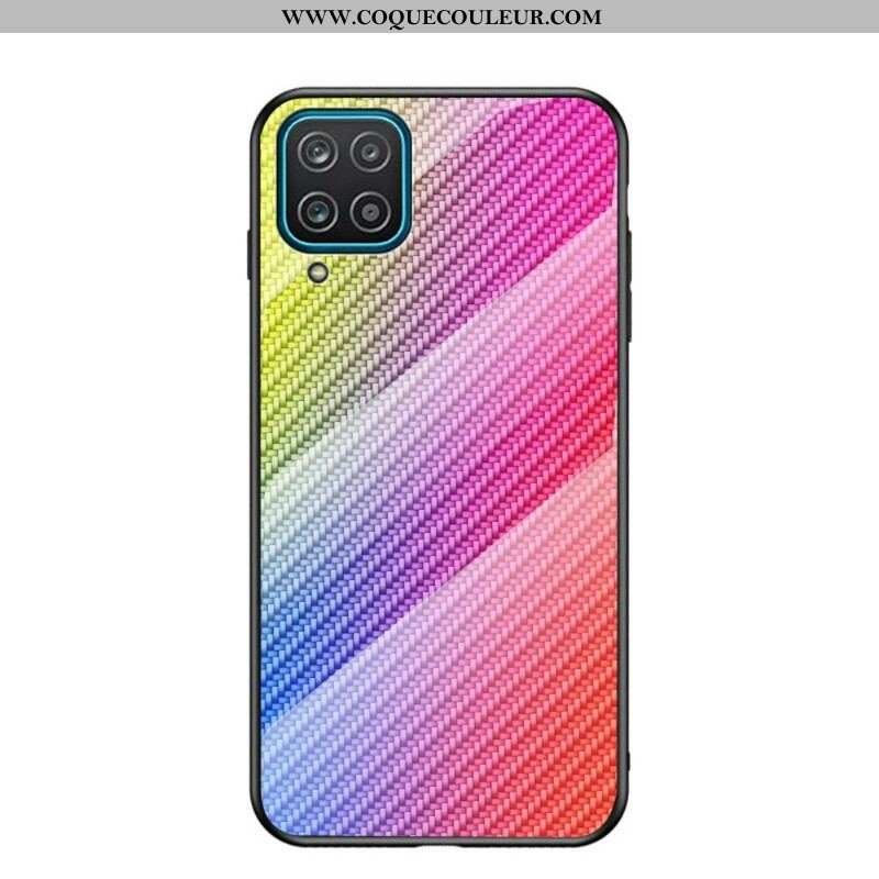 Coque Samsung Galaxy A12 / M12 Verre Trempé Fibre Carbone