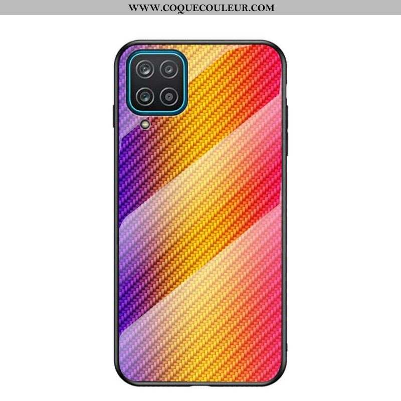 Coque Samsung Galaxy A12 / M12 Verre Trempé Fibre Carbone