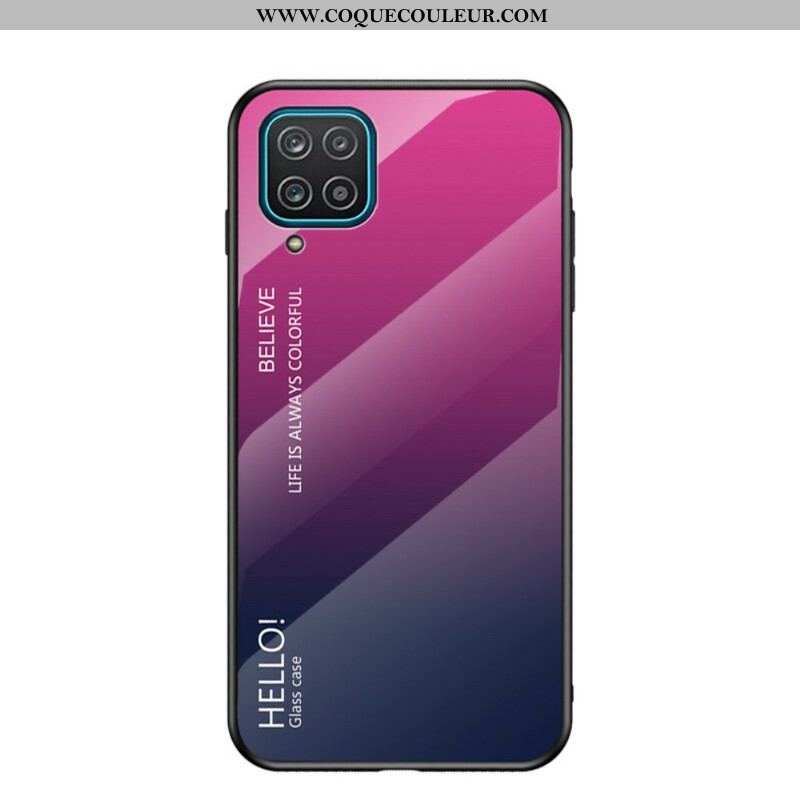 Coque Samsung Galaxy A12 / M12 Verre Trempé Hello