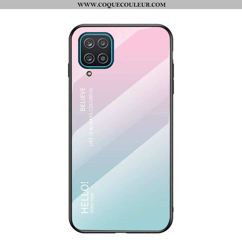 Coque Samsung Galaxy A12 / M12 Verre Trempé Hello