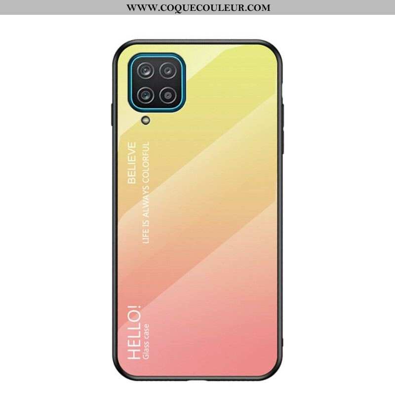 Coque Samsung Galaxy A12 / M12 Verre Trempé Hello