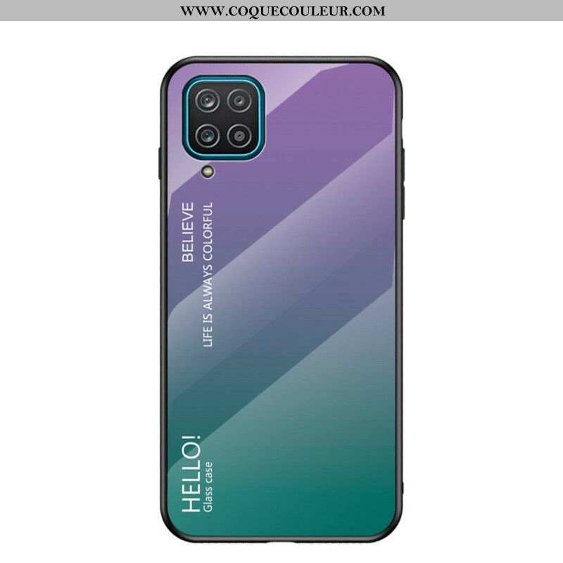 Coque Samsung Galaxy A12 / M12 Verre Trempé Hello