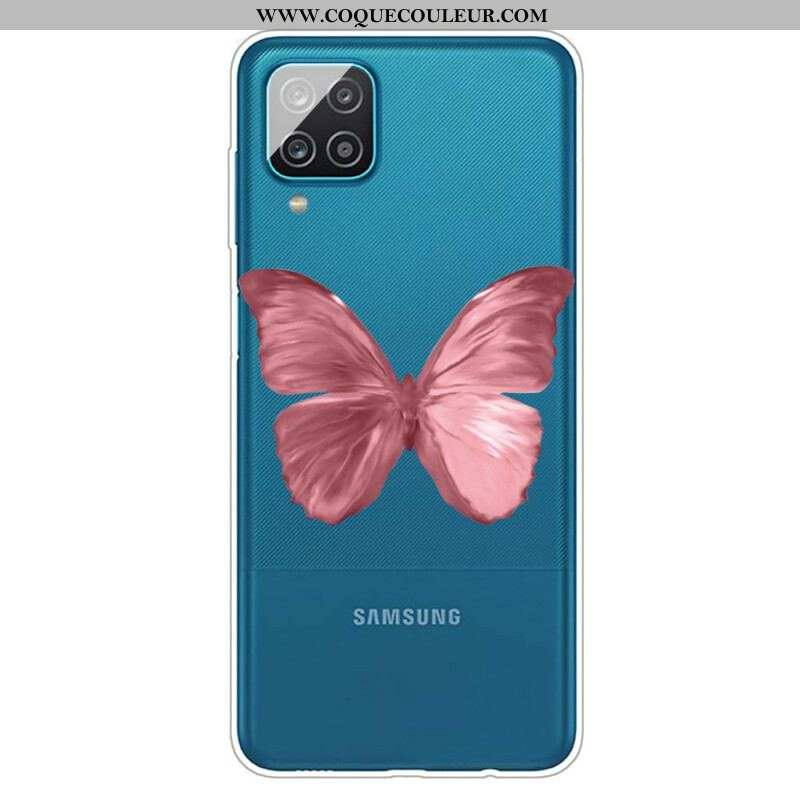 Coque Samsung Galaxy A12 / M12 Papillons Sauvages