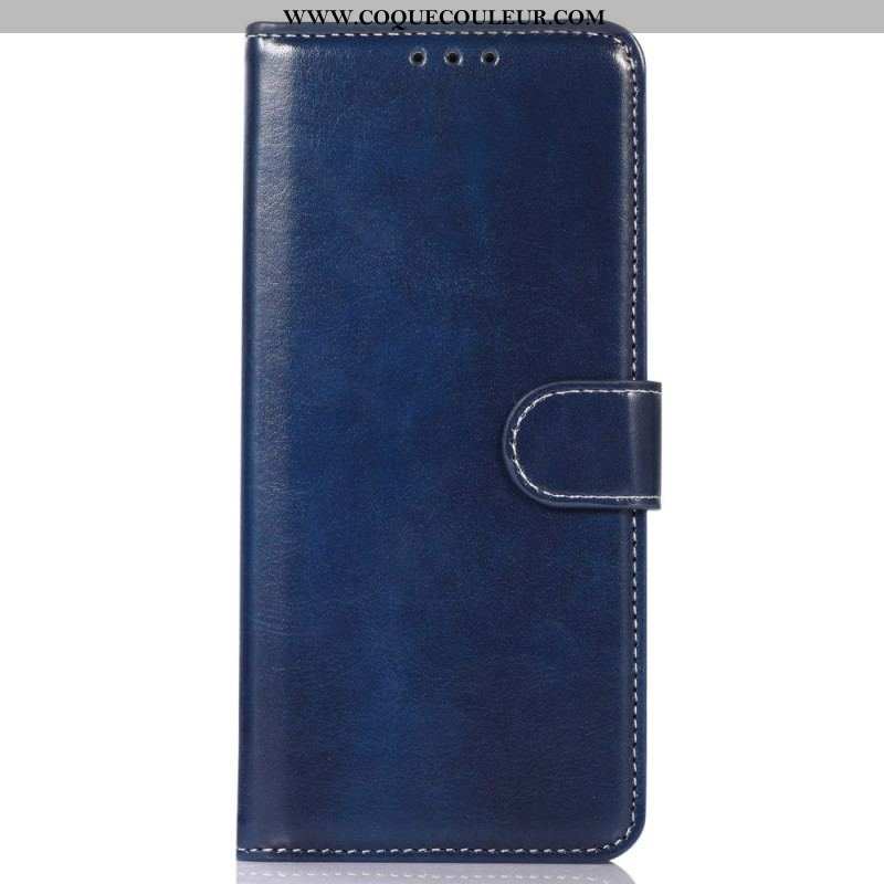 Housse Samsung Galaxy M13 Style Cuir et Coutures