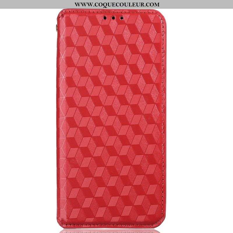 Flip Cover Samsung Galaxy M13 Cubes 3D