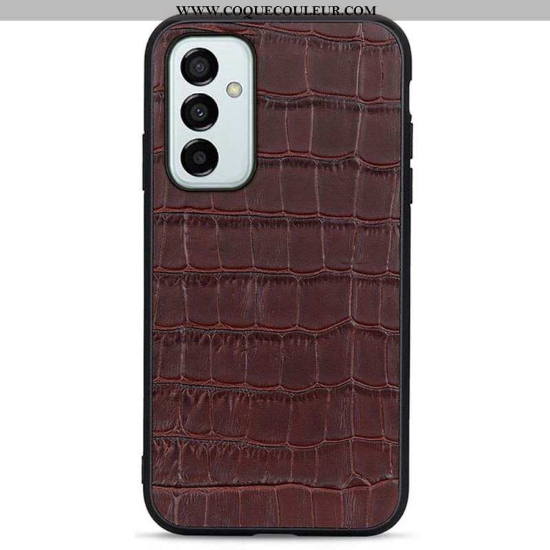 Coque Samsung Galaxy M23 5G Véritable Cuir Texture Crocodile