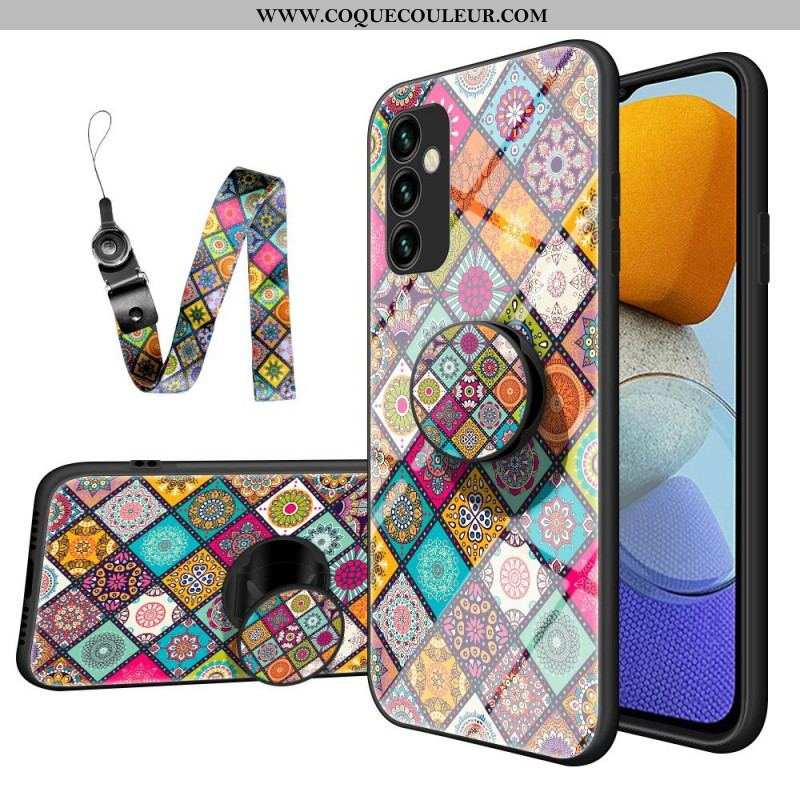 Coque Samsung Galaxy M23 5G Support Magnétique Patchwork