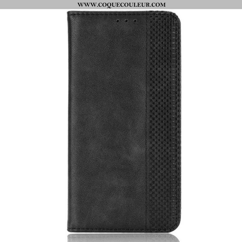 Flip Cover Samsung Galaxy M23 5G Effet Cuir Vintage Stylisé