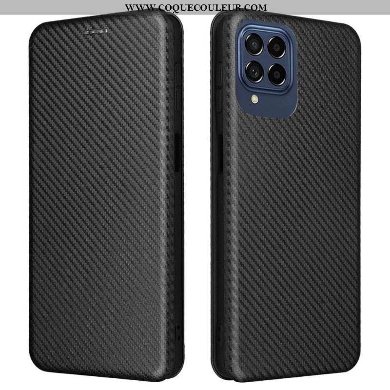 Flip Cover Samsung Galaxy M53 5G Fibre Carbone