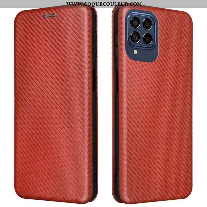 Flip Cover Samsung Galaxy M53 5G Fibre Carbone