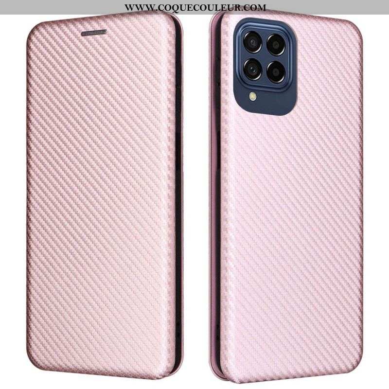 Flip Cover Samsung Galaxy M53 5G Fibre Carbone