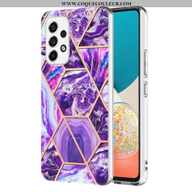 Coque Samsung Galaxy M53 5G Marbre Géométrique Flashy