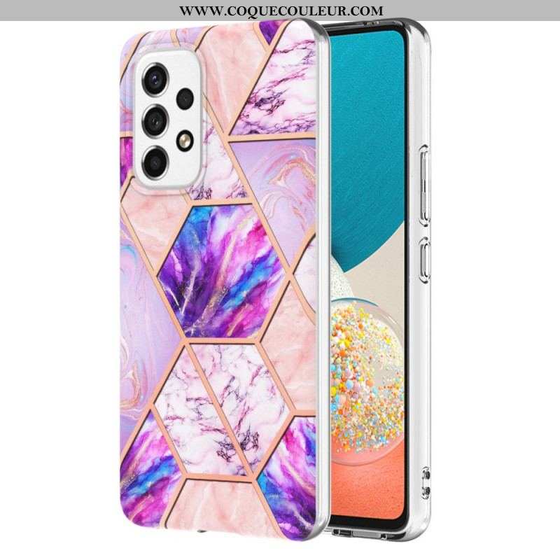 Coque Samsung Galaxy M53 5G Marbre Géométrique Flashy